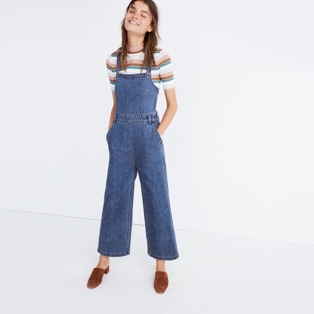 RESERVED NWT Madewell Denim Tie-Back Jumpsuit Sz L
